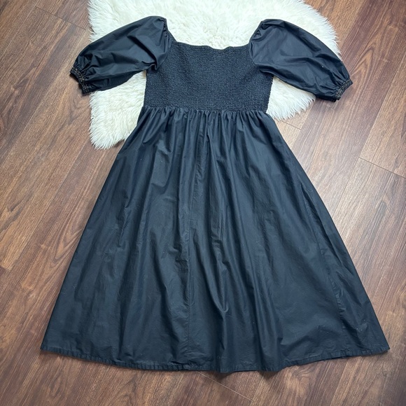 Old Navy Women’s XXL Black Puffy Sleeve Gathered Bust Full Length Flowing Dress - Picture 13 of 16